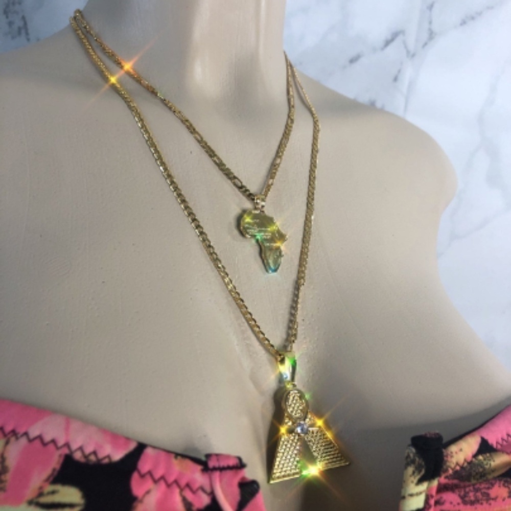 COPY - Ank necklace and africa mini map necklace - Picture 2 of 2